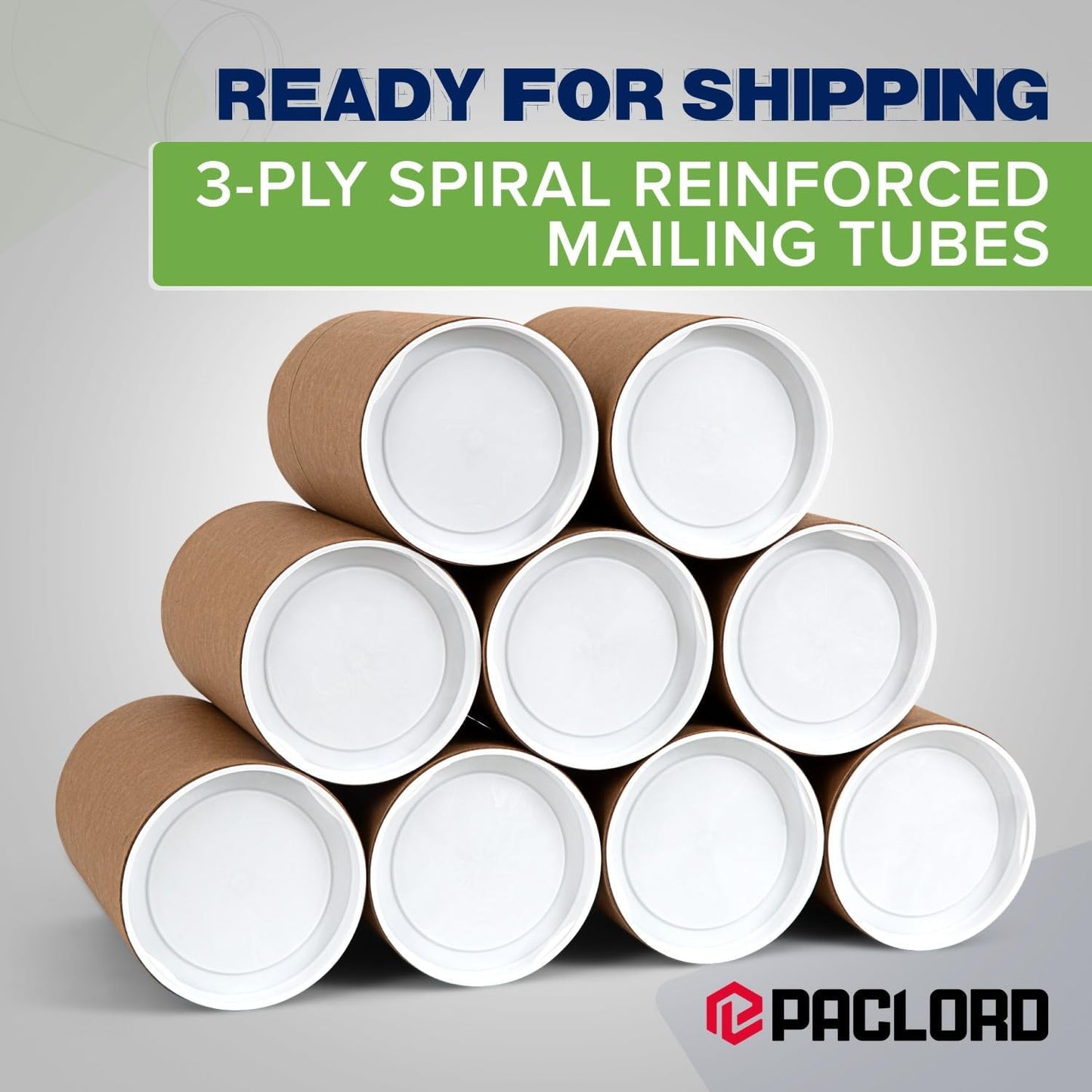 3" x 6" Reinforced Kraft Paper Mailing Tubes, Pack of 2 Tubes with 2 Caps Each – USPS Approved Poster Tube – Made in USA Cardboard Tube for Shipping and Storing Posters, Prints, Artwork, or Documents