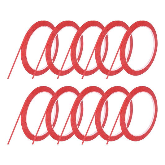 MECCANIXITY 10 Rolls Whiteboard Tape Graphic Chart Tape 3mm 54.7 Yard Art Tape Thin Self-Adhesive Pinstripe Tape Masking Tape for Gift Wrapping Craft Supplies, Red