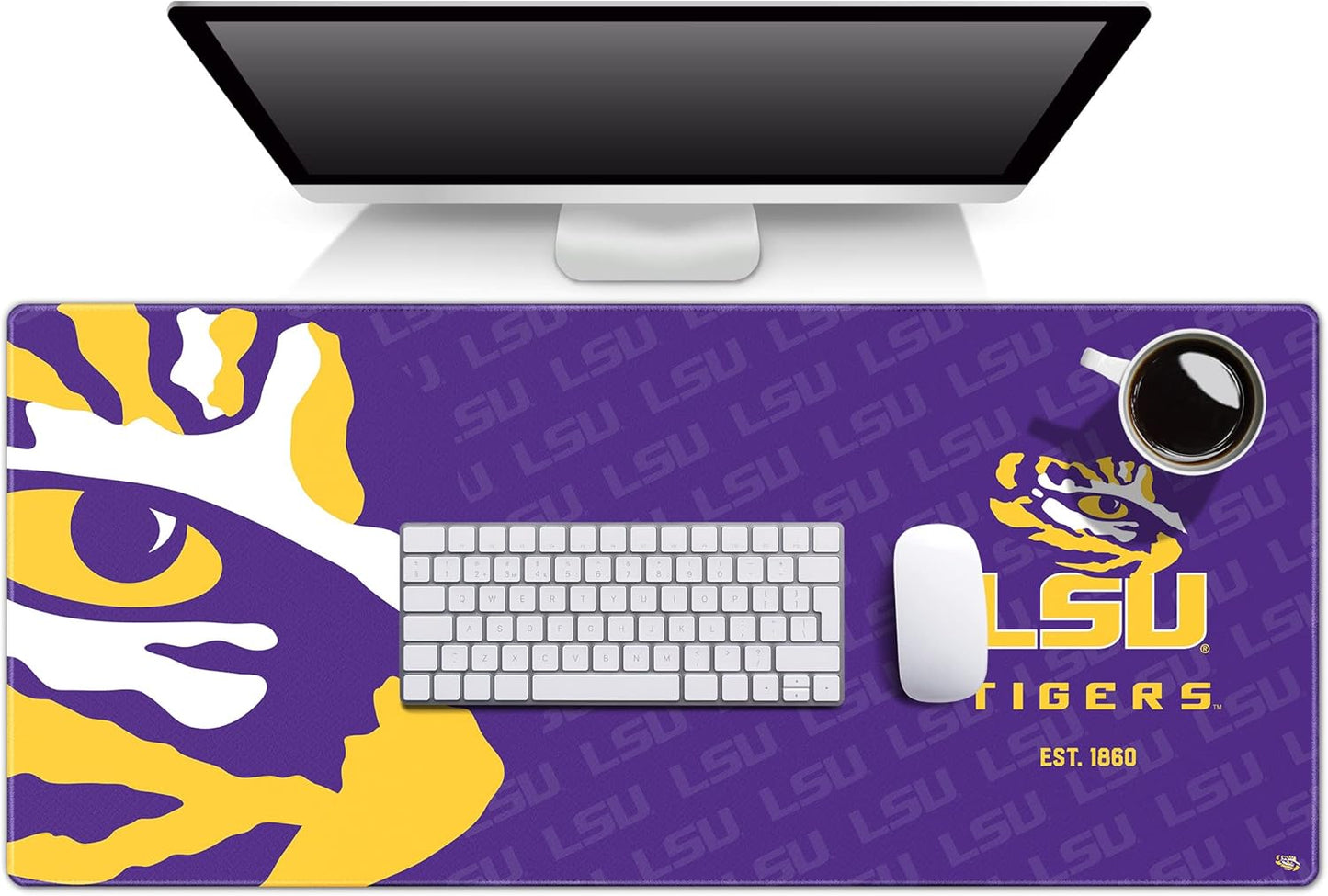 YouTheFan NCAA LSU Tigers Logo Series Desk Pad