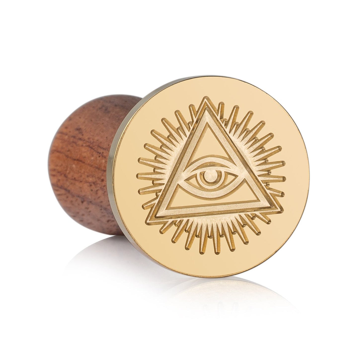 Mceal Wax Seal Stamp, Brass Head with Rosewood Handle, 1.2"(30mm) Dia, (Illuminati)