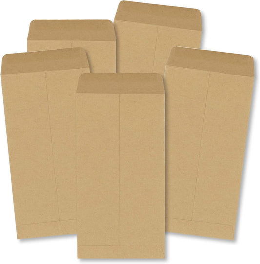 Coin Envelopes, 500 Pack Kraft Seed Envelopes, Small Parts Envelopes with Gummed Seal, 4.5 x 3Inches