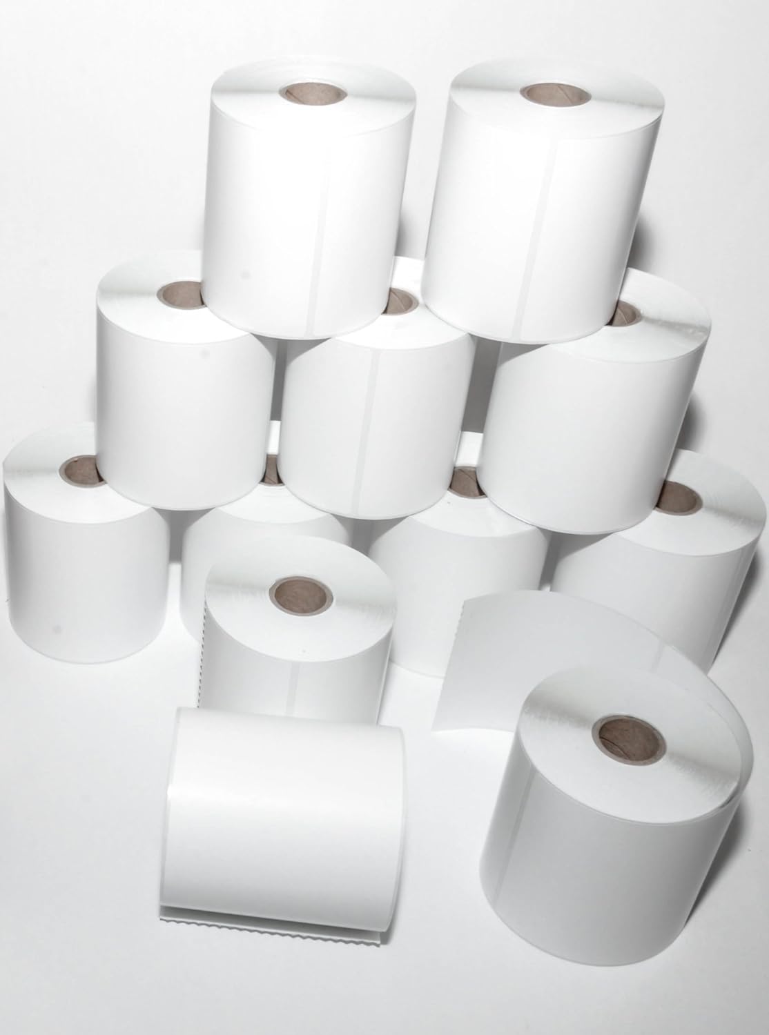 CompuLabel Direct Thermal Labels, 4-Inch x 8 Inch, White, Roll, Permanent Adhesive, Perforations Between Labels, 200 per Roll, 12 Rolls per Carton (530717)