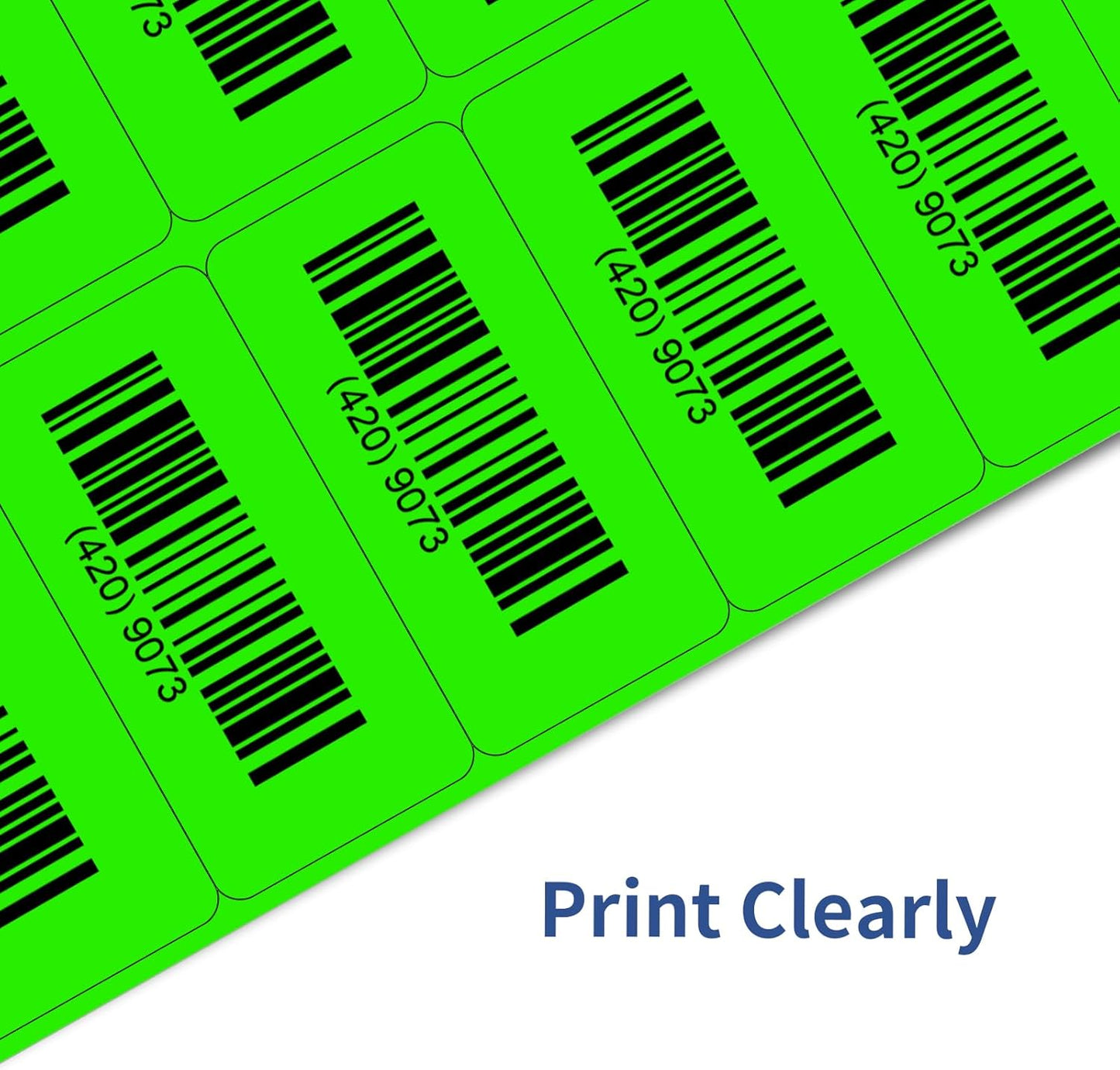 Shipping Labels Stickers, 2"×4" Printable Mailing Label for Laser/Inkjet Printing- Matte, Permanent Adhesive Labels Stickers (Fluorescent Green)