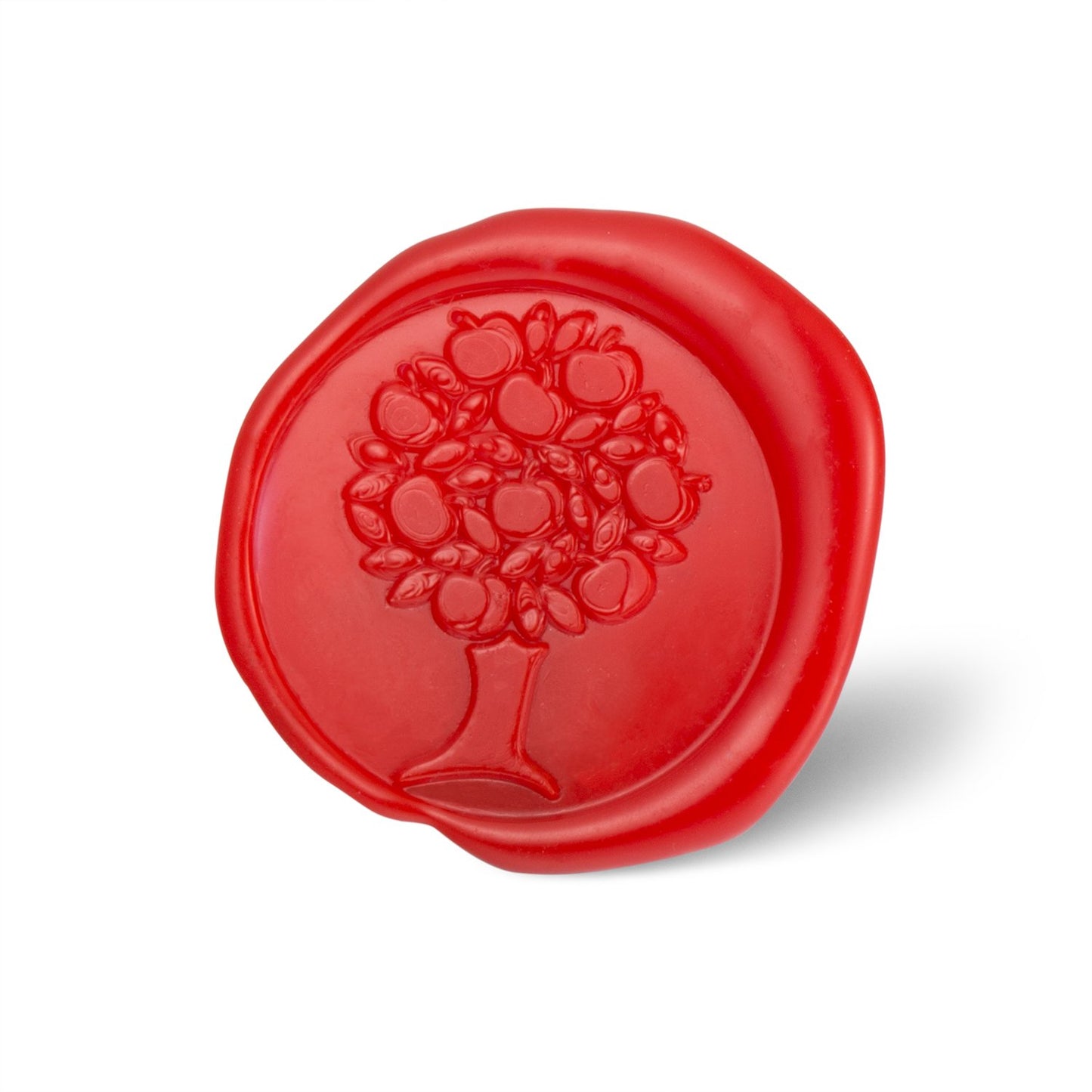 Mceal Wax Seal Stamp,Silver Brass Head with Rosewood Handle, 1.2"(30mm) Dia (Apple Tree)