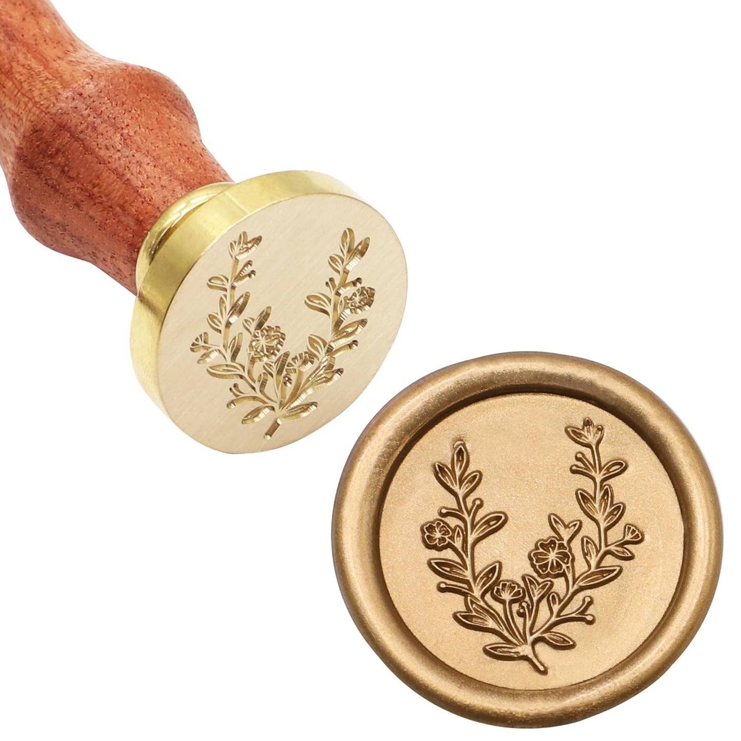 SWANGSA Flower Wax Seal Stamp Kit with 200pcs Sealing Wax Beads, Great for Embellishment of Invitations, Wine Packages, Gift Ideas