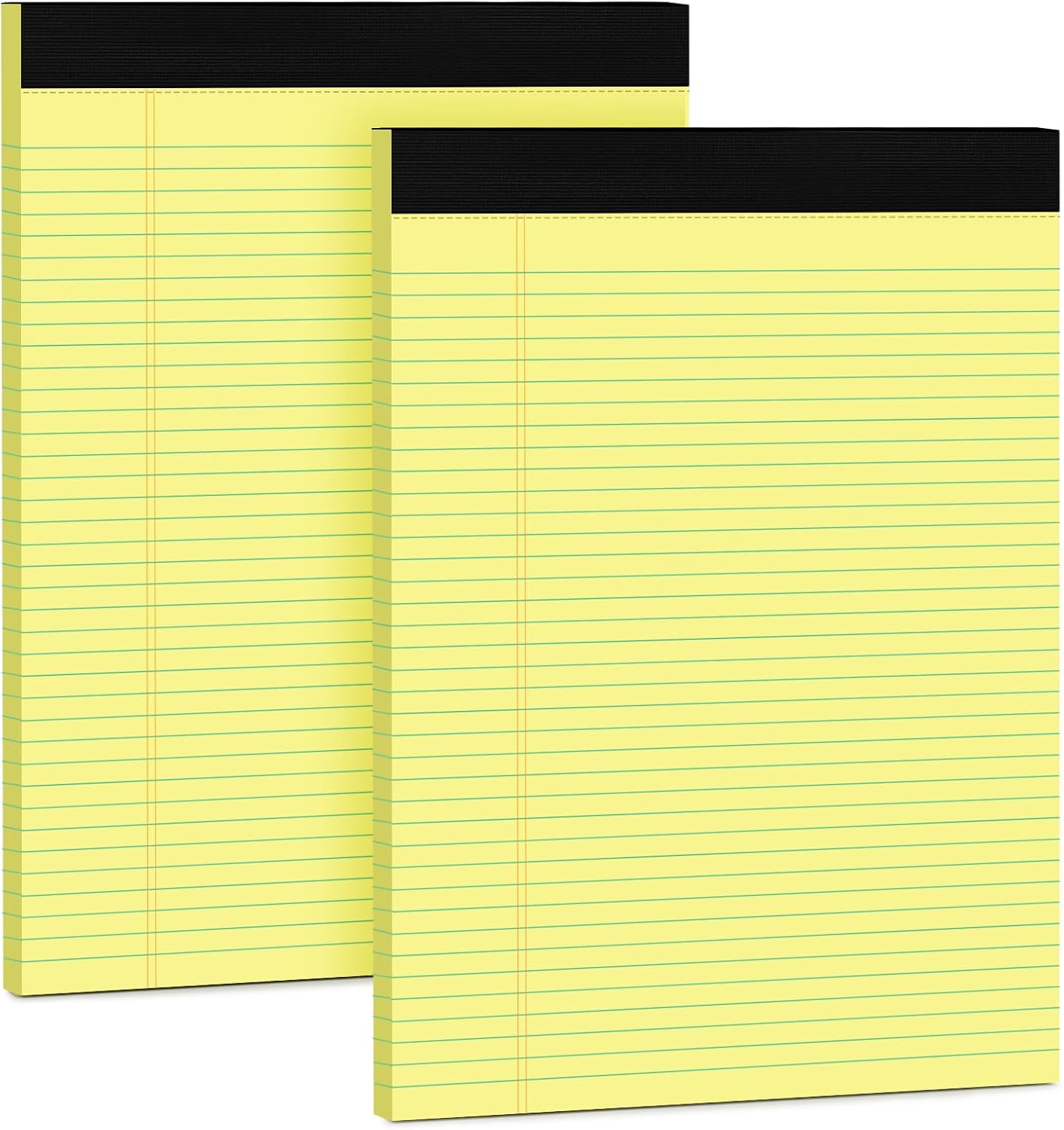 Yellow Note Pads 8.5 x 11 College Ruled Legal Pads 8.5 x 11 Notepads Yellow Pads of Paper 8.5 x 11 Lined Writing Pads 2 Pack 70GSM Yellow Paper 30 Sheets Per Note Pad Legal Notepad for Office, School