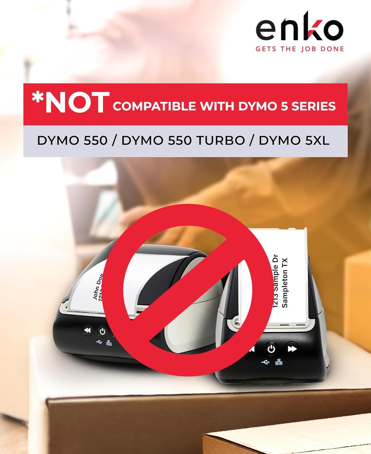 enKo (48 Rolls, 14,400 Labels) Address, Shipping & Barcode Labels 30256 (2-5/16 x 4") Compatible for Dymo LabelWriter