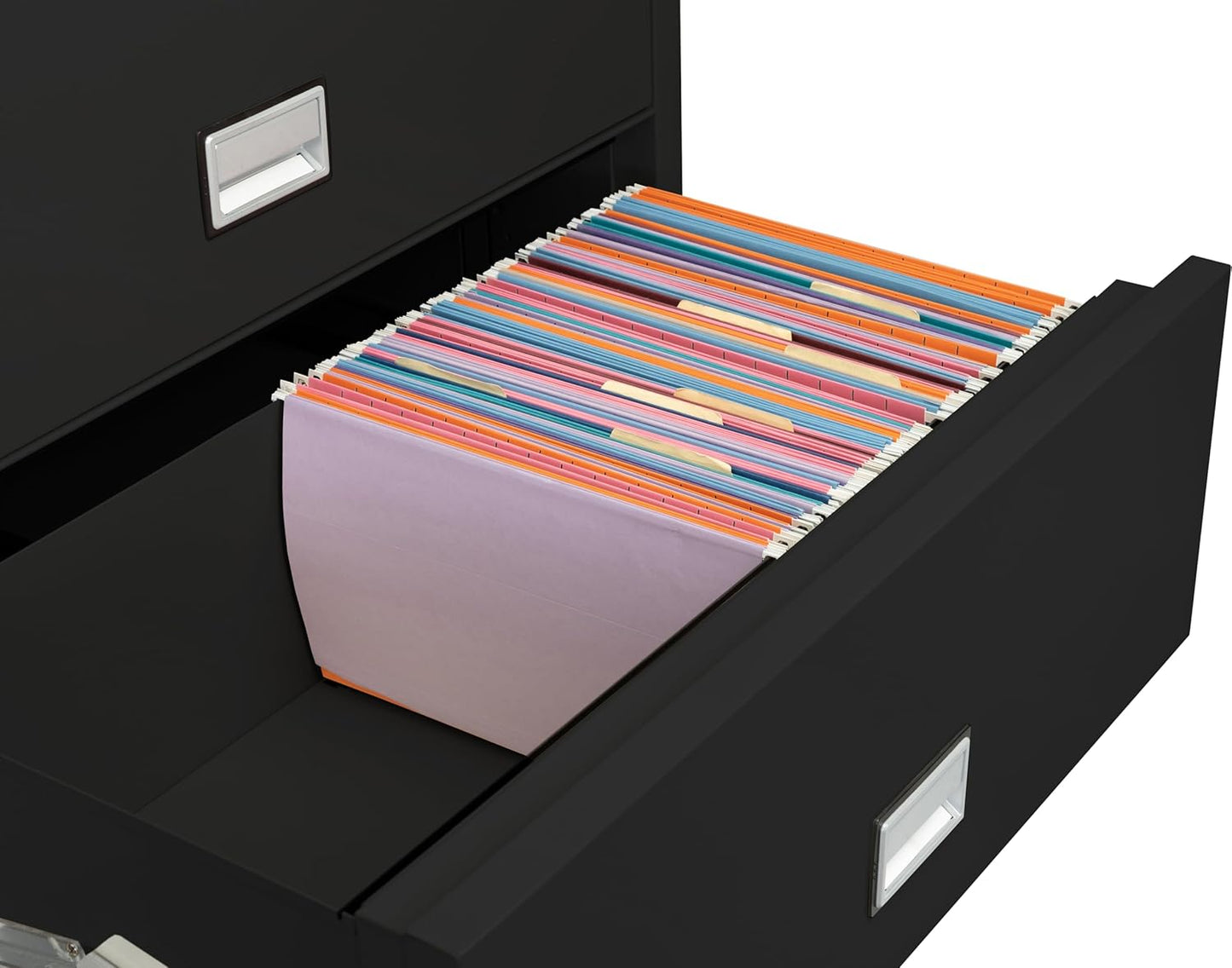 38 inch Wide 2-Drawer Lateral Fireproof File Cabinet – Legal and Letter Size Filing – Key Lock – Water Resistant – Fire Safe and Impact Rated – Black Finish – Model LAT2W38B