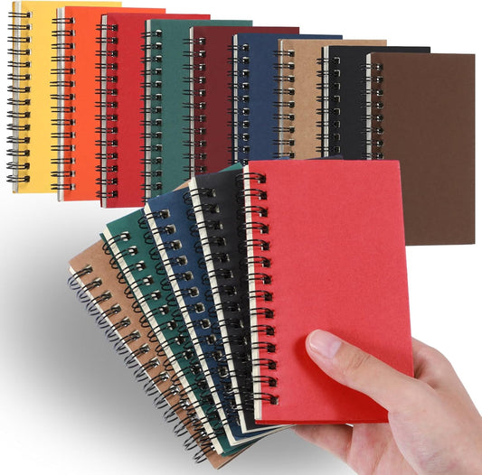 Jutom 18 Pcs Small Spiral Notebooks Memo Pads 3x5 Bulk Small Pocket Notebooks Mini Notepads with Lined Pages Mini Journals for Office Back to School Work Writing Supplies, 120 Pages (Multi Color)