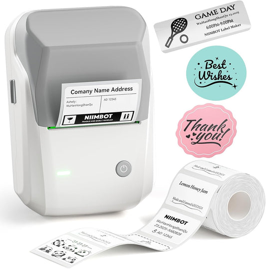 NIIMBOT B1 Label Maker Machine with Tape, Thermal Label Printer Easy to Use for Office, Home, Business, 2 Inch Label Maker with 2'' x1.18'' Labels