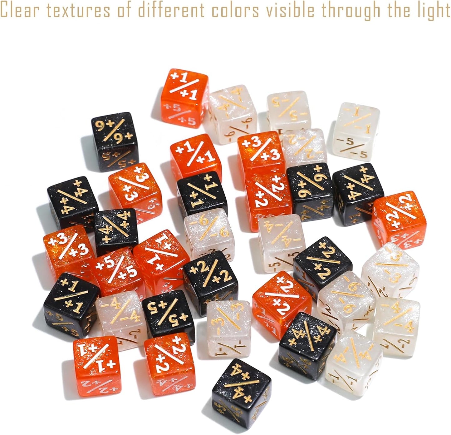 36PCS 12mm MTG Life Counters Dice Set for Magic The gatering, MTG Plus 1 Tokens 6 Sided Mini Dice Set with Box, Compatible with TCG CCG Magic Card Gaming Accessories