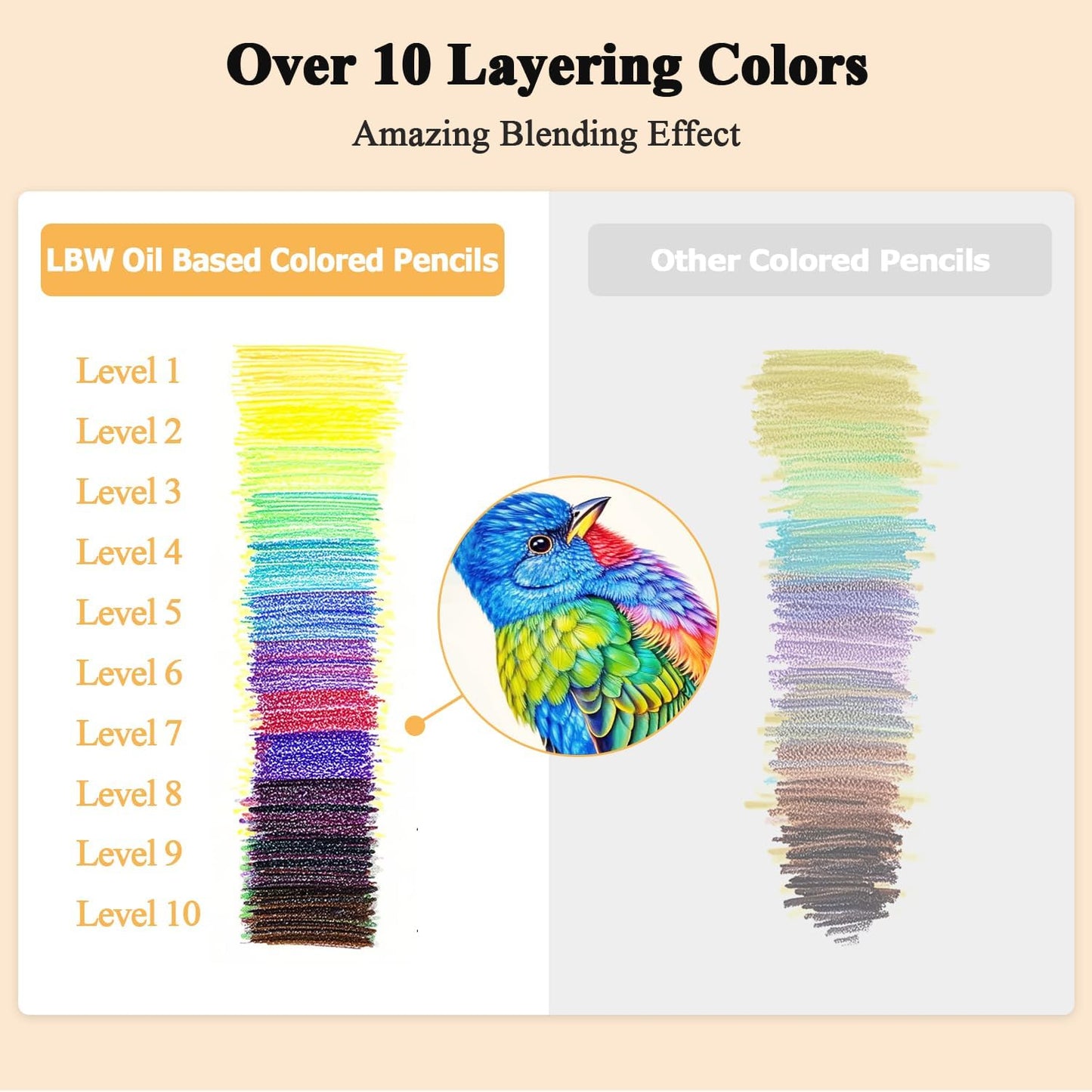 LBW Colored Pencils Oil Pencils Soft Core Color Pencil Set Ideal for Adult Coloring Books Kids Artists Beginners (180)