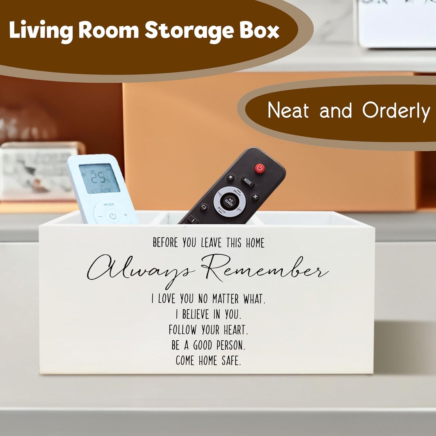 Before You Leave This Home Sign Pen Holder, Entryway Decor, Gifts for Families Loved Ones, Sentimental Family Love Quote Wooden Pencil Holder Organizer for Home Entryway Room Desk Accessories