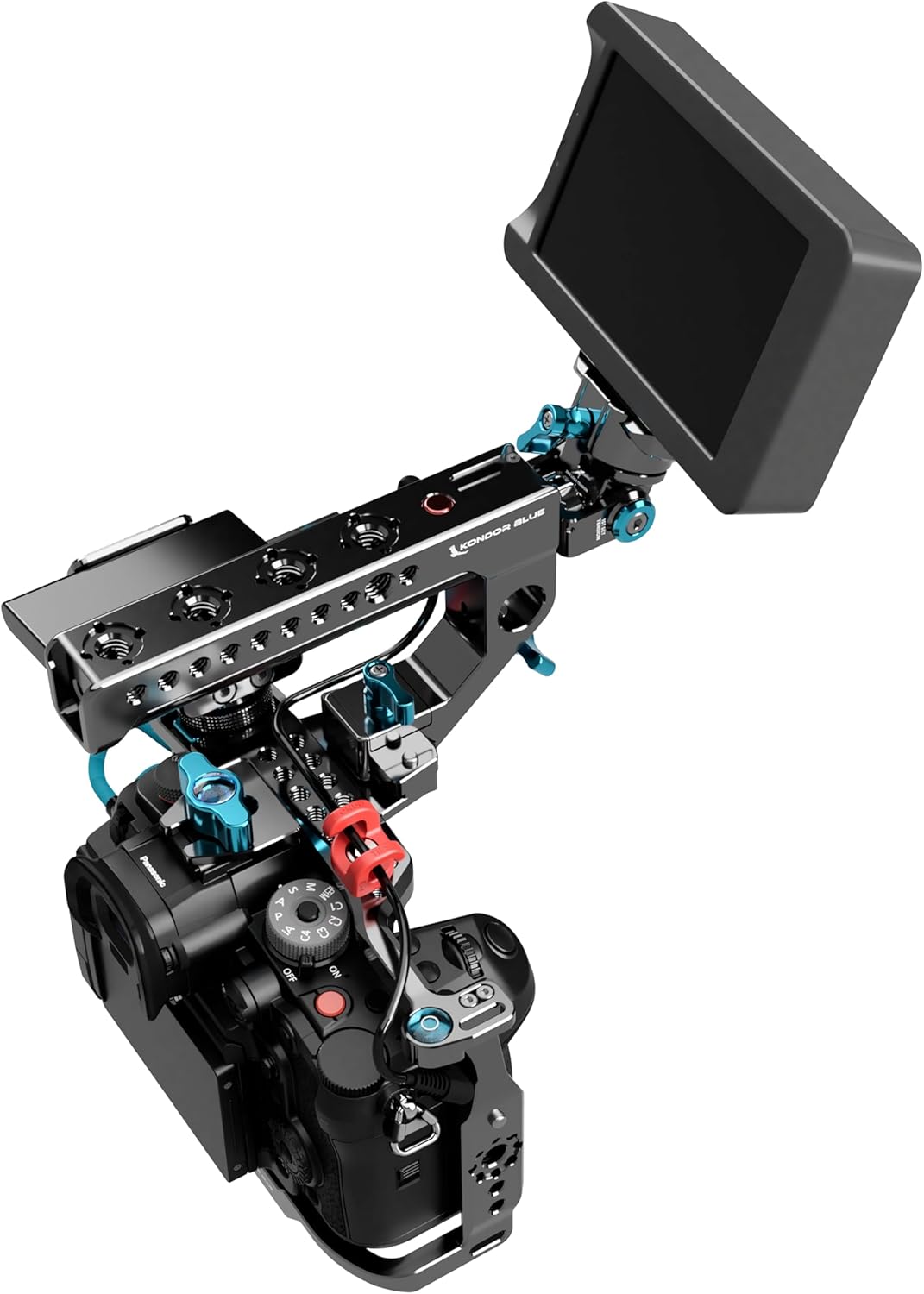 KONDOR BLUE x Armando Ferreira | MondoTies Cable Management Clips for Cameras | Cable Organization, 1/4"-20 Mounted, Holds 2-3 Cables, & Supports up to 20lbs of Force (10-Pack) | Orange