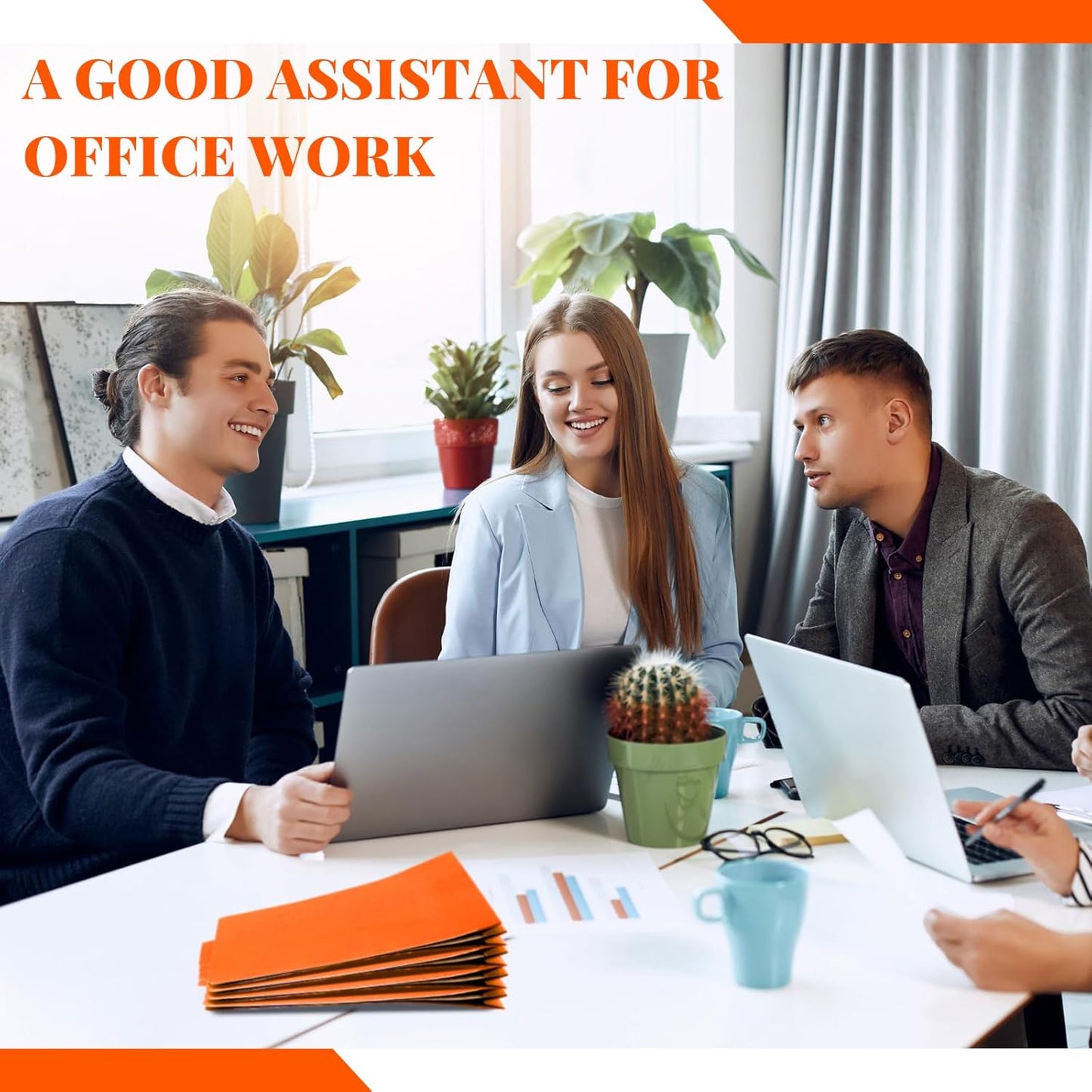 36 Pcs Classification Folders Letter Size, 1 Divider Pressboard File Folder with Fasteners, Expanding File Organizer Bulk for Teachers, Clergy, Office, Church, Christmas Donations (Orange)