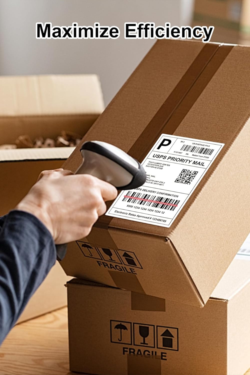 4x6 Thermal Labels - Waterproof Shipping Stickers for Thermal Printers, All-Purpose Label Stickers, White, 1000/Pack (4-Pack)