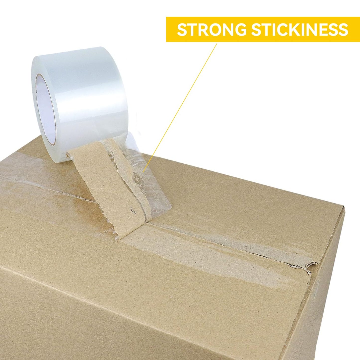 Clear Packing Tape Refills 6 Rolls, Total 660 yd., Heavy Duty Shipping Tape, Each 2 inch x 110 Yards x 2 mil Thick for Shipping, Packaging, Sealing and Moving