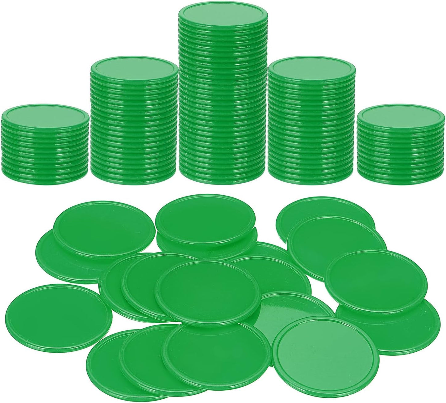 uxcell Plastic Poker Chips, Learning Counters Counting Counters Disks Markers Opaque Game Tokens for Game Play Math Counting
