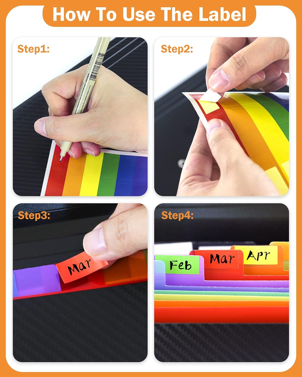 Cesil 2Pcs Accordian File Organizer Expanding File Folder, 13 Pockets File Holder Organizer, A4 Letter Size Paper Document Receipt Organizer Accordion Filing Folder for Classroom, Home, Office