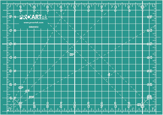 PK00005 Model GBM0812 Series 8.5" x 12" Professional Cutting Mat; Double-Sided Green/Black; Self-Healing; For Graphic Arts, Hobbies, Sewing, Scrapbooking, and other Cutting Projects