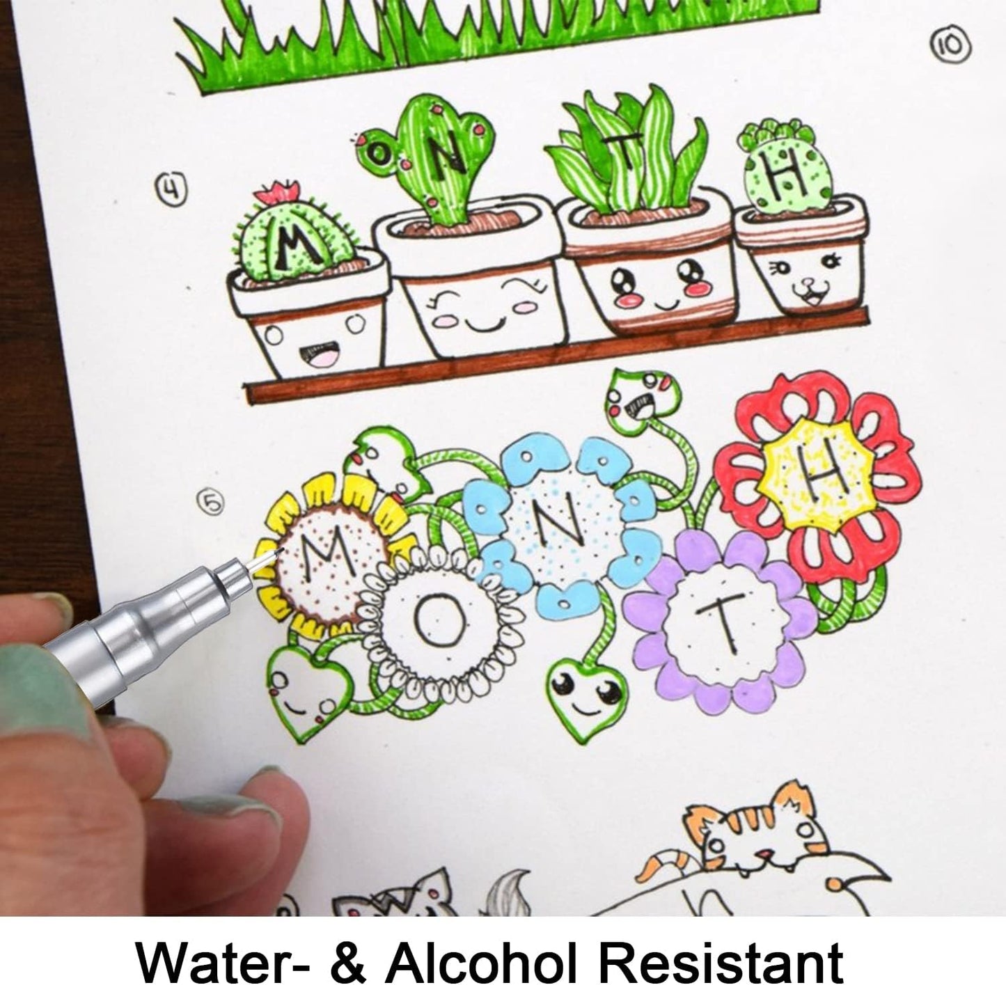 Dyvicl Micro-Pen Fineliner Pens, Black Pigment Liner Multiliner Archival Ink Micro Fine Point Pens for Drawing, Sketching, Journaling, Doodling, 9 Pack