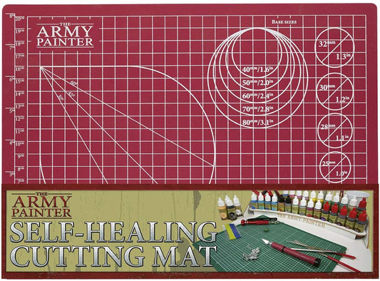 The Army Painter Self-Healing Cutting Mat | Double-Sided PVC Non-Slip Mat| 3-Layer Square Cutting and Modeling Mat| A4, 220x300mm | for Role Play, Board Game