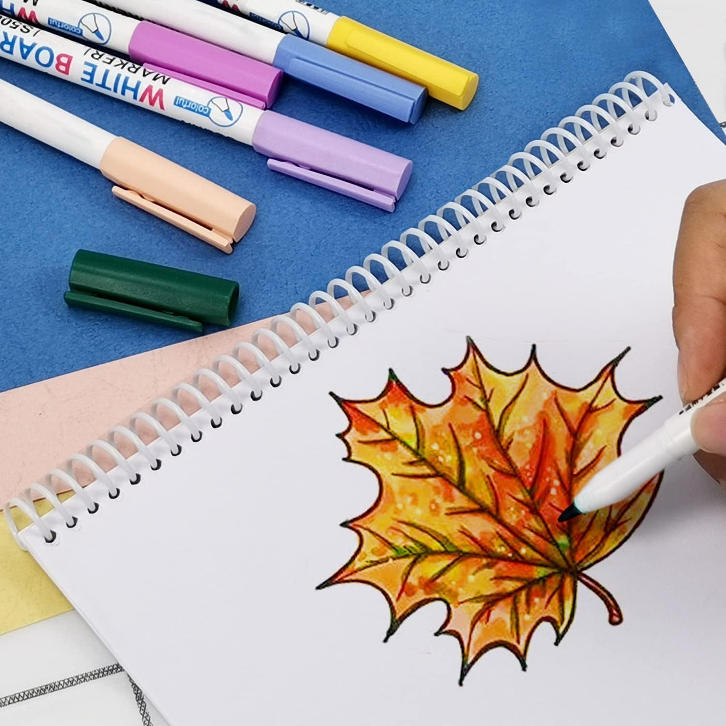 Rayson 7/8" Plastic Spiral Binding Coil, 190 Sheets Capacity, 4:1 Pitch 22.2mm White Coil Binding Spines for Business and Educational Purposes, 50 Pack