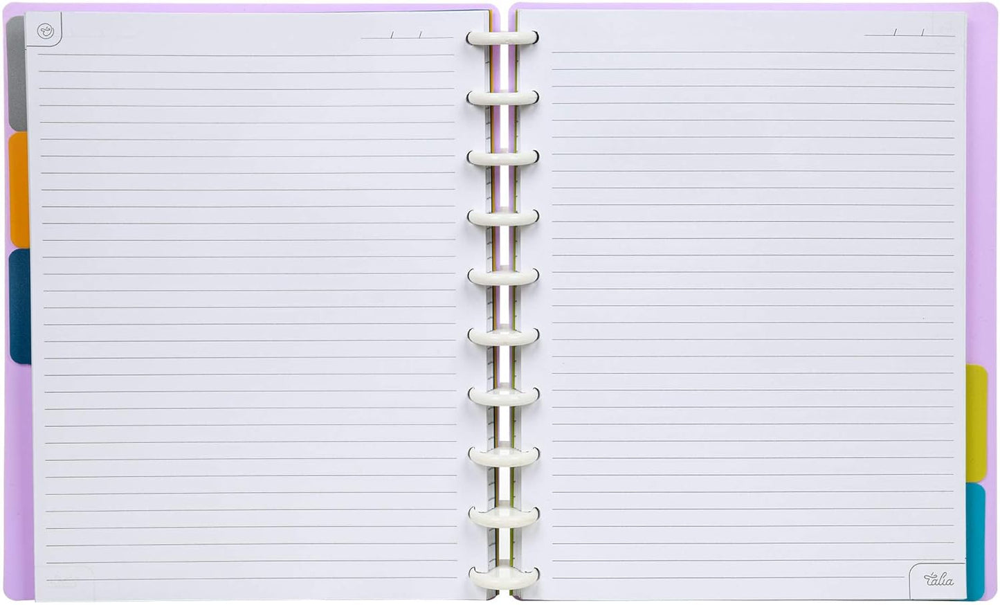 Talia Discbound Notebooks, Planner, Customizable, (Lavender, Midsize (7.5in x 9.75in))