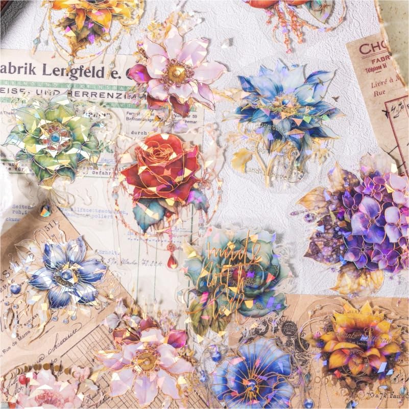 Alideco 120pcs Scrapbook Stickers Flowers and Plants Scrapbooking Junk Journal Crafts Embelishment Decoration Diary Stickers (conglinzhijing)