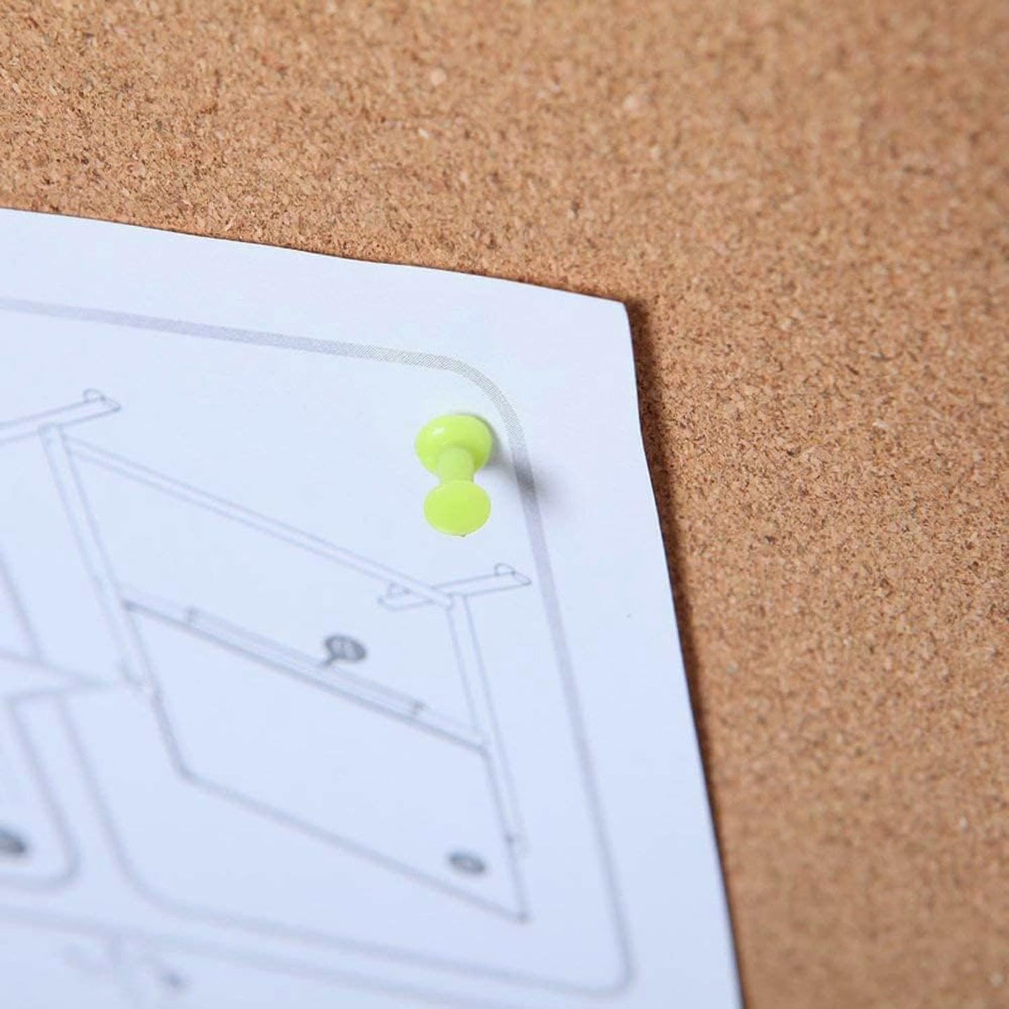 VIZ-PRO Large Cork Bulletin Board, 72 X 48 Inches, Wall-Mounted Corkboard with Silver Aluminium Frame for School, Office, and Home 6' X 4'