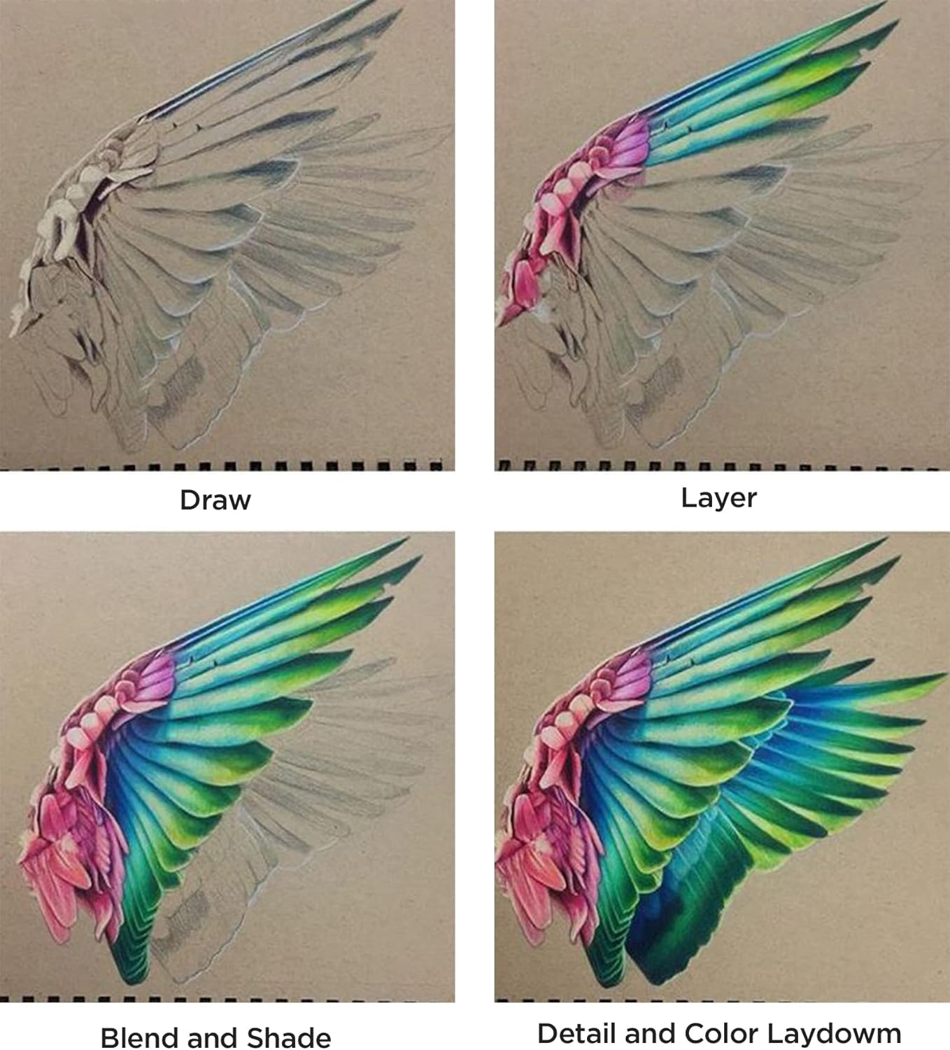 PRINA Art Supplies 120 Colors Colored Pencils Set for Adults Coloring Books with Sketchbook, Professional Vibrant Artists Coloring Pencils for Drawing Sketching Blending Shading, Soft Core Oil Based