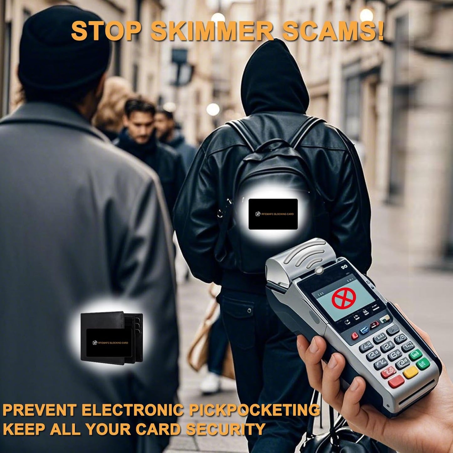 AYAIM 7Pack RFID Blocking Card, Protection Entire Wallet Shield, Credit Card Protector NFC Bank Debit Blocker, Identity Theft Prevention for Passport Travel Security, Perfectly Fits in Purse