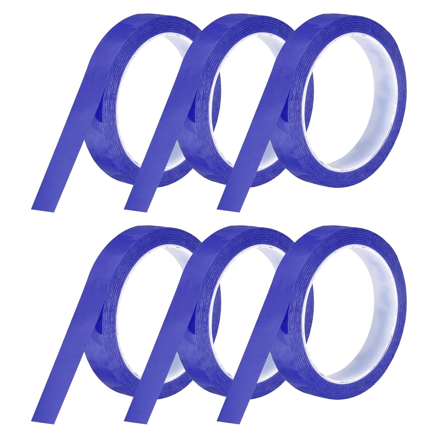 MECCANIXITY 6 Rolls Whiteboard Tape Graphic Chart Tape 18mm 54.7 Yard Art Tape Thin Self-Adhesive Pinstripe Tape Masking Tape for Gift Wrapping Craft Supplies, Blue