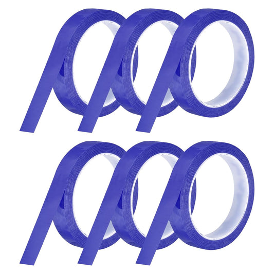 MECCANIXITY 6 Rolls Whiteboard Tape Graphic Chart Tape 18mm 54.7 Yard Art Tape Thin Self-Adhesive Pinstripe Tape Masking Tape for Gift Wrapping Craft Supplies, Blue