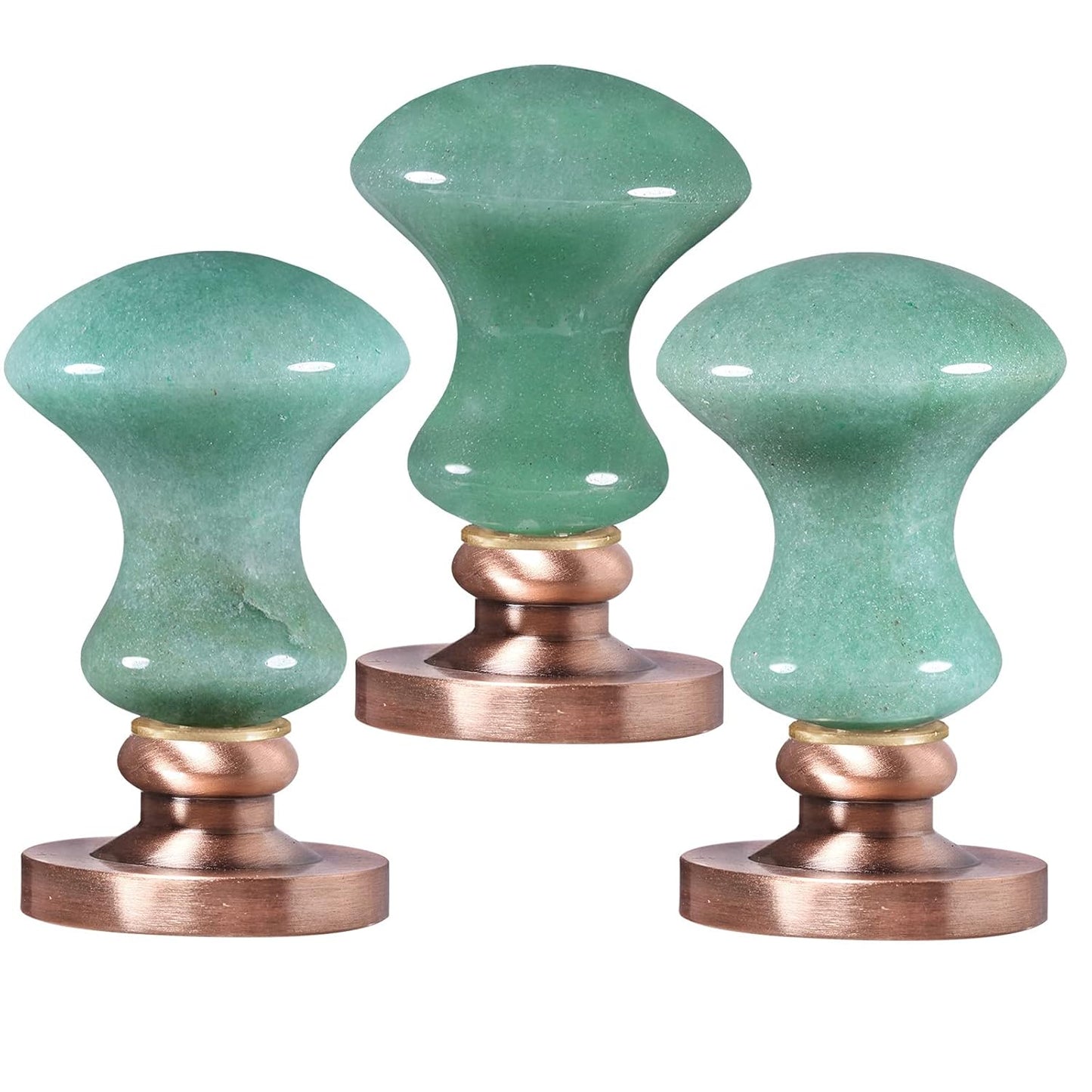 rockcloud Wax Seal Stamp Set, 4 Pieces Sealing Wax Stamps Copper Seals with 1 Green Aventurine Seal Handle for Cards Envelopes Invitation Decoration, Love Expressiont