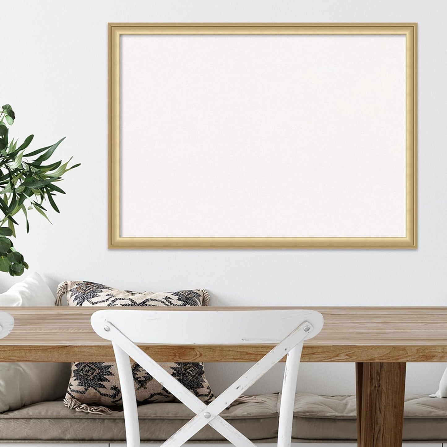 Amanti Art White Cork Board for Wall, 22x30 Vision Board with Gold Frame, Medium Corkboard Office Decor for Home Organization, Casual Corkboard Pinboard to display items for home organization