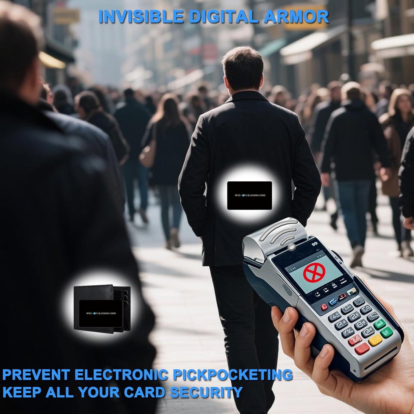 AYAIM 4-8 Pack RFID Blocking Card, safe card for wallet, NFC Debit Credit Card Passport Protector,Entire Wallet Protection Blocker Set for Men & Women