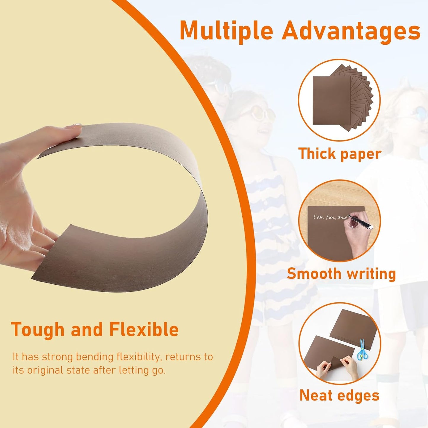 28 Sheets Coffee Color Cardstock 8.5 x 11 Scrapbooking Paper, 92lb Heavyweight Dark Brown Paper Card Stock for DIY Cards Making, Wedding Invitations, School, Memus, Greeting Cards