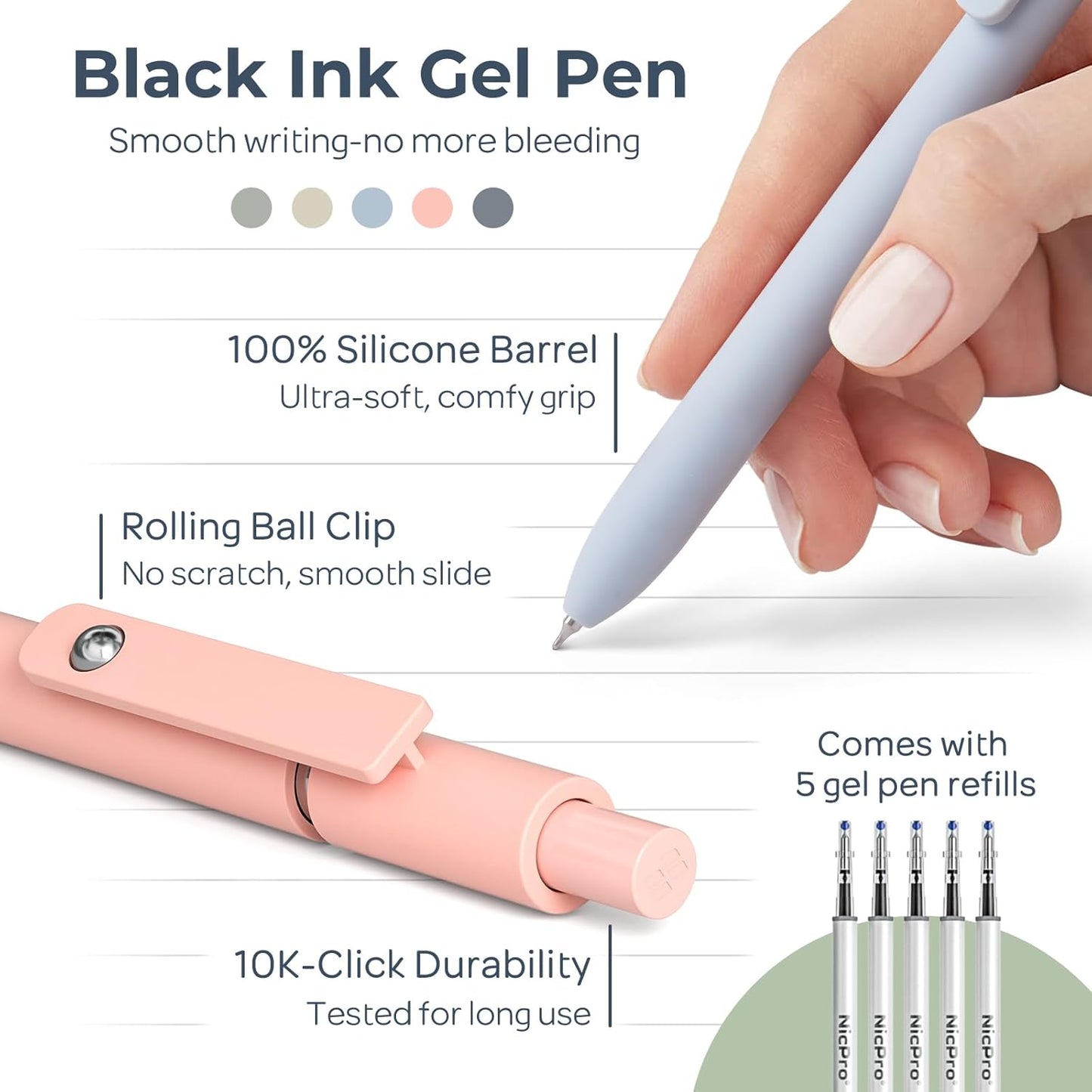 Nicpro 62 PCS Book Annotation Kit with Case, Aesthetic Highlighters and Pens Set, Quick Dry Markers with 1200PCS Transparent Sticky Notes and Index Tabs for Bible Study Office School Annotating Books