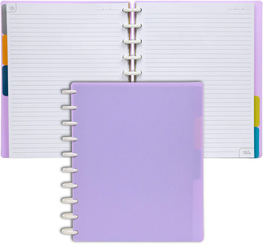 Talia Discbound Notebooks, Planner, Customizable, (Lavender, Midsize (7.5in x 9.75in))