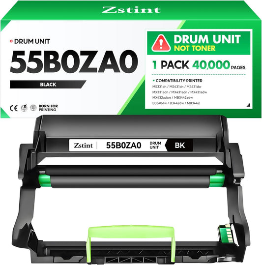 55B0ZA0 Imaging Unit (Not Toner) Replacement for 55B0ZA0 Drum Unit Compatible with Lexmark MS331dn MS431dn MX331adn MS431dw MX431adn MX431adw MX432adwe MB3442adw B3340dw B3442dw MB3442i Laser Printer