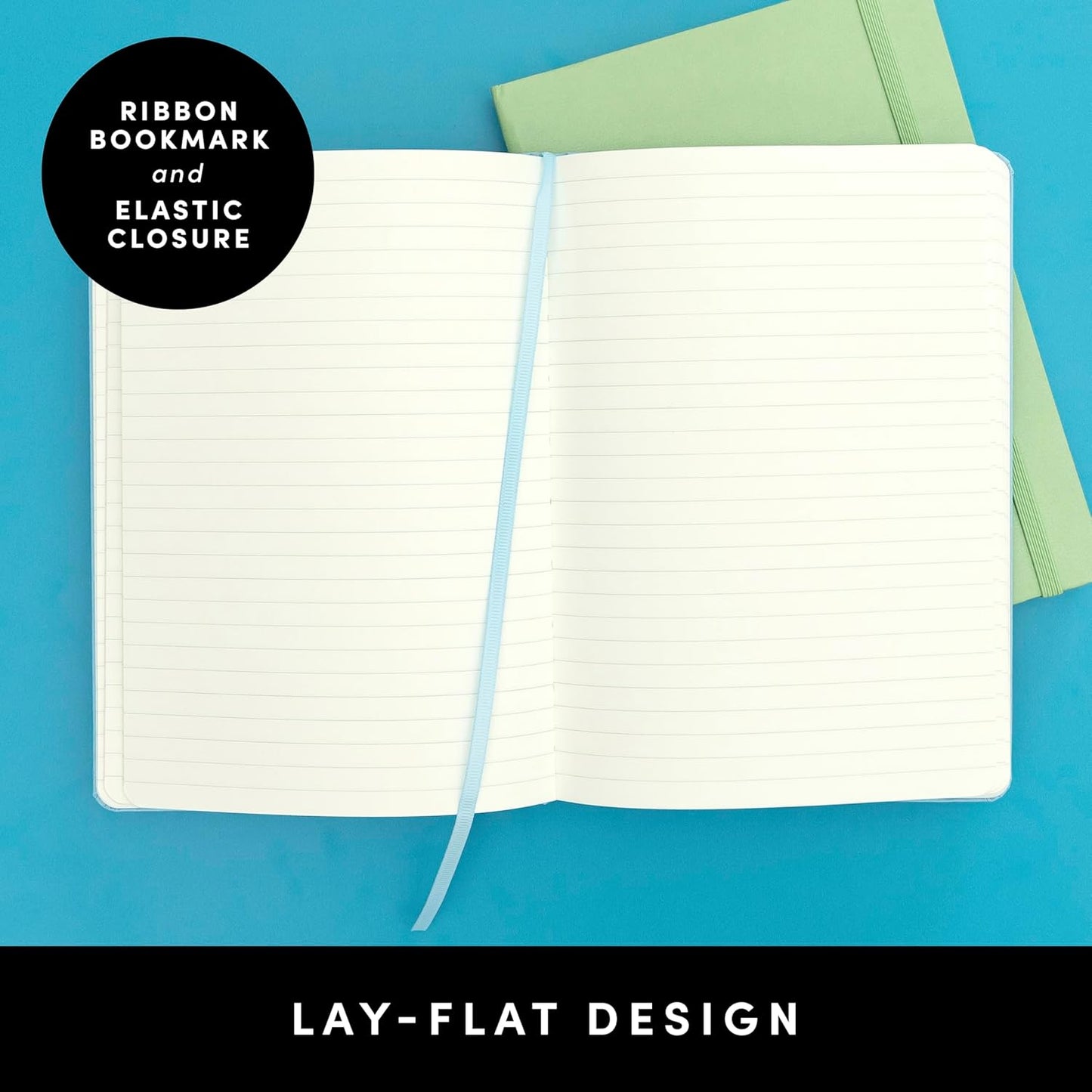 PAPERAGE Lined Journal Notebooks, 3 Pack, (Yellow, Blush & Turquoise), 160 Pages, Medium 5.6 inches x 8 inches - 100 GSM Thick Paper, Hardcover