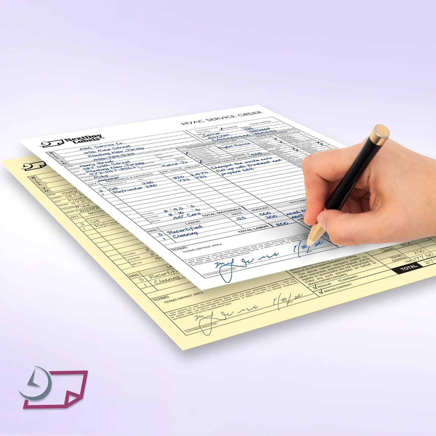 NextDayLabels - Superior Carbon-less NCR, Pre Collated Paper, 500 Sheets Per Pack (8-1/2" x 11" 2 Part Reverse, #5887)