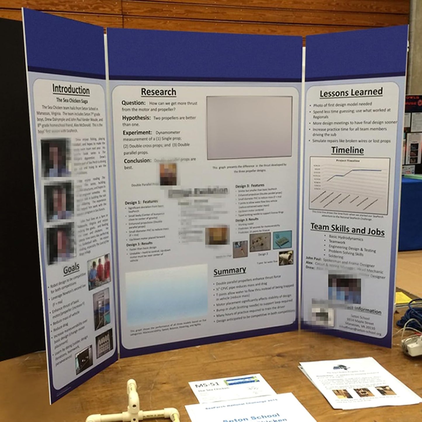 6 Pack Trifold Poster Board 48" X 36", IKAYAS Double Sided White Tri-fold Poster Boards, Science Fair Display Boards Posterboard Foamboard for Mounting, Art, Display, Projects Classroom Supplies