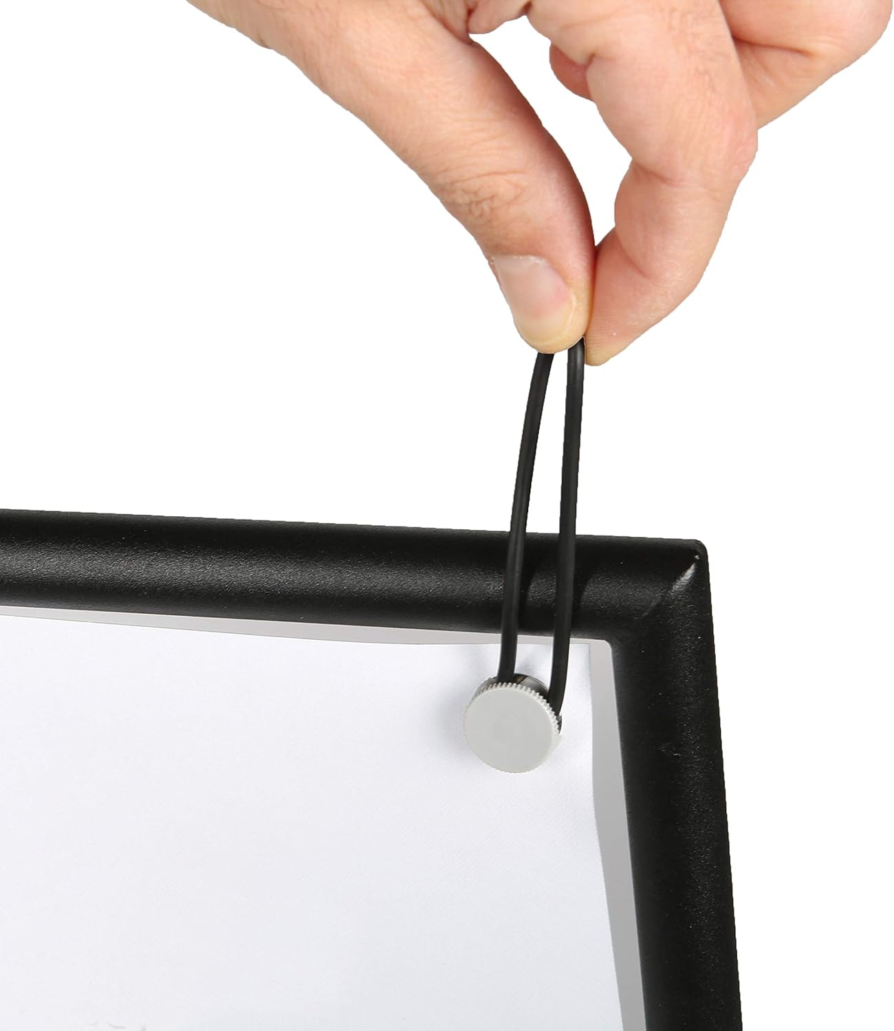 M&T Displays SwingPro Weather-Resistant Outdoor Sidewalk Sign Holder 30x40 Inch Aluminum Banner Frame Pavement Curb Display Stand Black for Restaurant, Business, Advertising