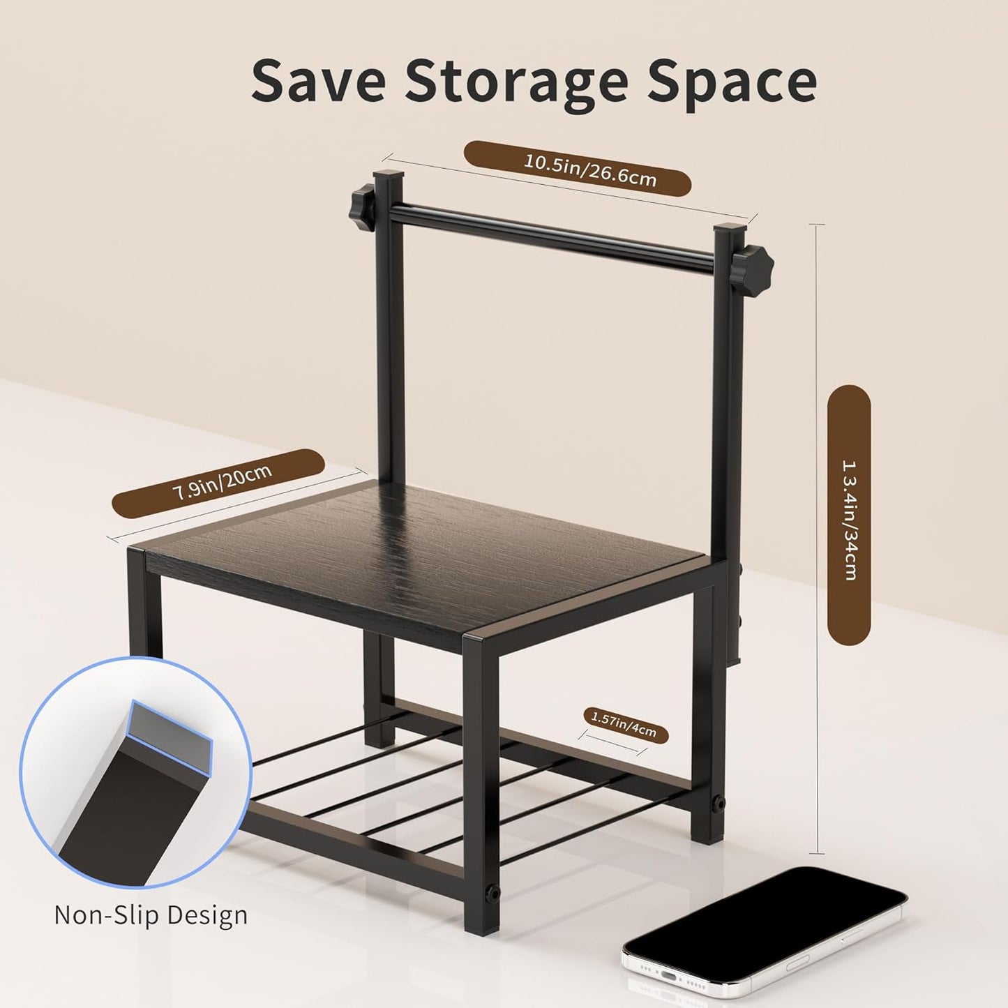 Label Holder for Rolls and Fan-Fold Labels, Sturdy Thermal Sticker Holder for Desktop Thermal Printer, Shipping Label Sticker Dispenser for Home, Office, and Small Businesses