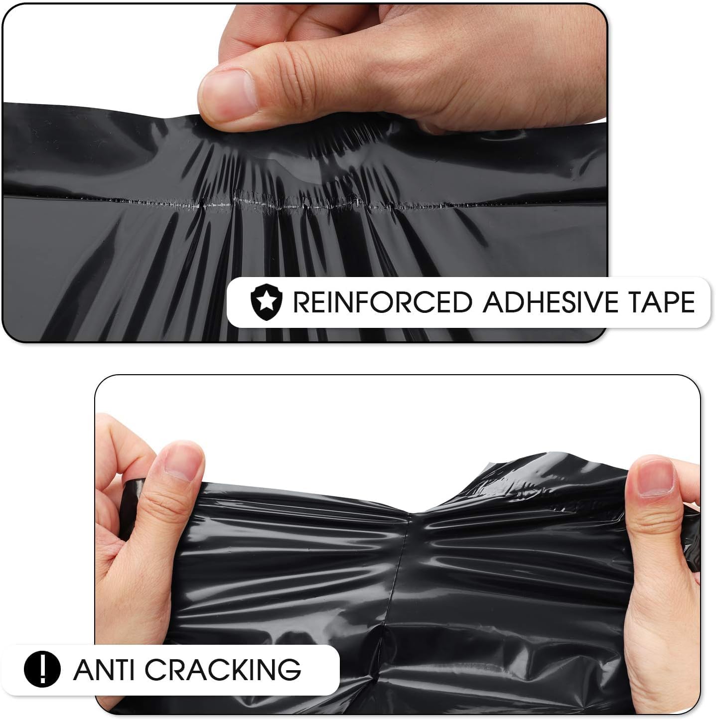 Metronic Poly Mailers 14.5x19 400 Pack Large Shipping Bags for Clothing Bulk,Self Adhesive Shipping Envelopes for Small Business,Waterproof Mailers Poly Bags for Shipping,Packaging Mailing Bags Black