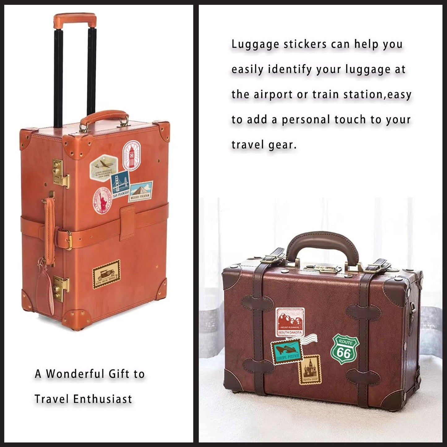 Prstincol 300 Pcs Vintage Travel Stickers Ticket Stickers for Journaling,Luggage Sticker Stub Vintage Sticker for Junk Journal Crafts Laptop Water Bottle Album Scrapbook