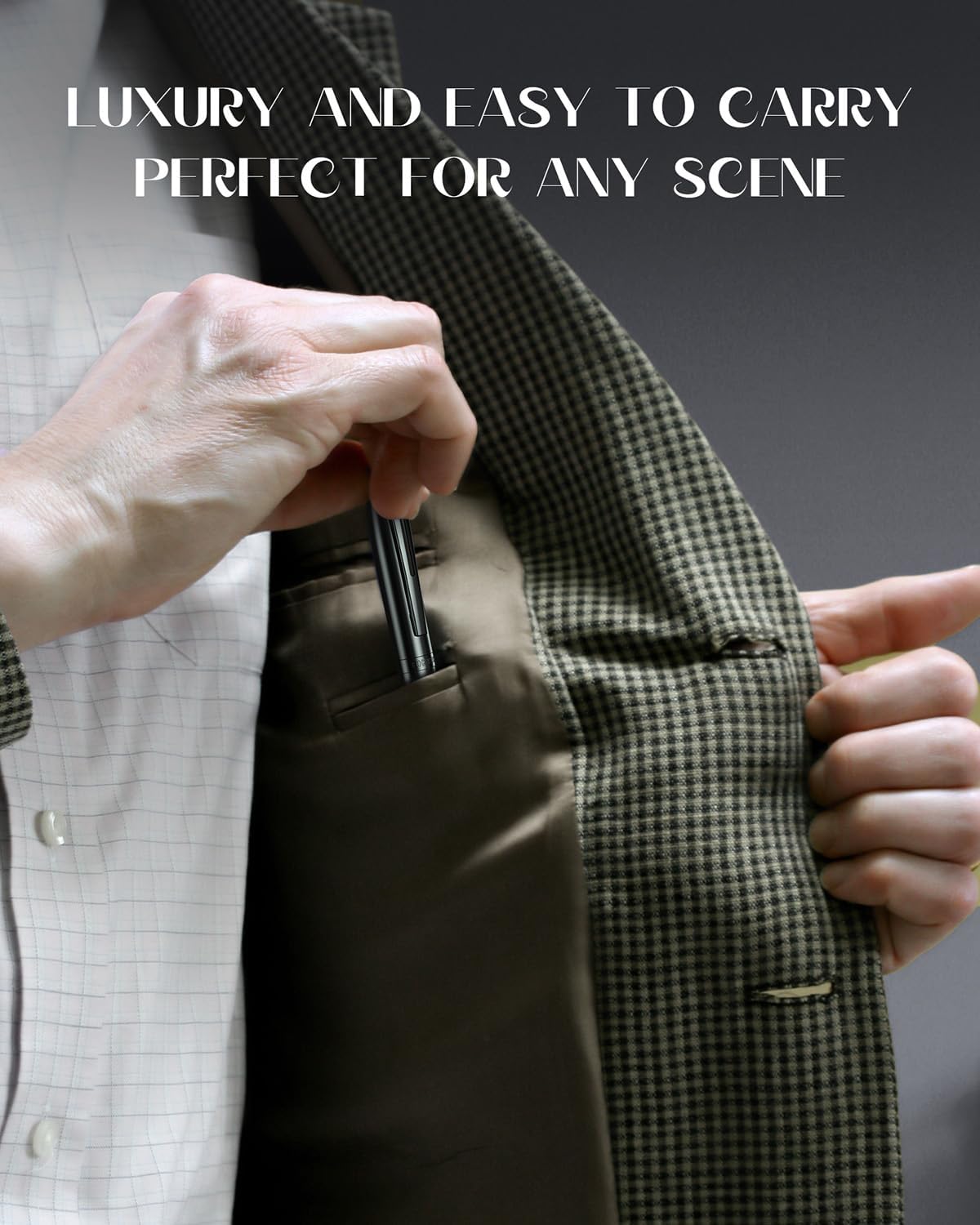 samurai Fountain Pen Set,Hand Polished Medium Nib,Calligraphy Nib(Bent Nib),Includes 8 Ink Cartridges,Ink Refill Converter*2 And Gift Box,Best Pen Gift Set for Men & Women（Black ）