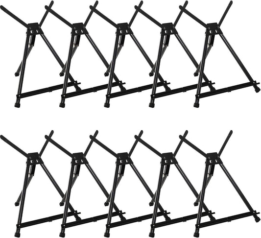 MEEDEN 10 Pcs Artist Tabletop Display Easel, Aluminum Tripod Easel for Painting, Collapsible Folding Frame Easel, Portable Lightweight Table Top Easel Stand, Hold Canvas Up to 24" x 30"
